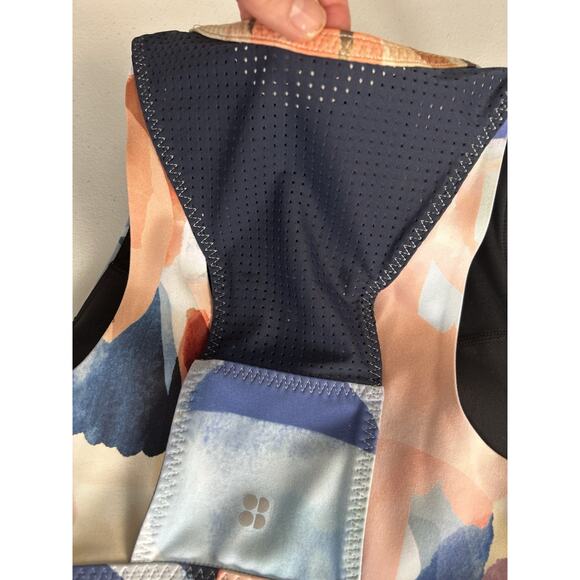 Sweaty Betty Super Sculpt Stream‎ Sustainable Sports Bra Pink Art Print XS - Picture 7 of 9